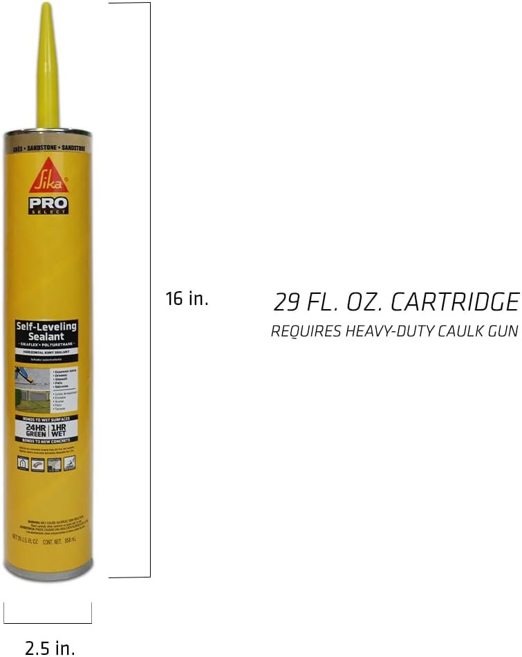Sikaflex Self Leveling Sealant, Sandstone, 29 fl oz fL, Polyurethane, Sealing