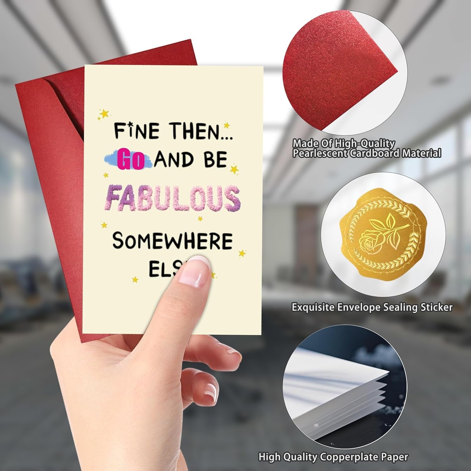 Funny Leaving Card for Coworkers, Humorous Farewell Cards for Coworkers Friend