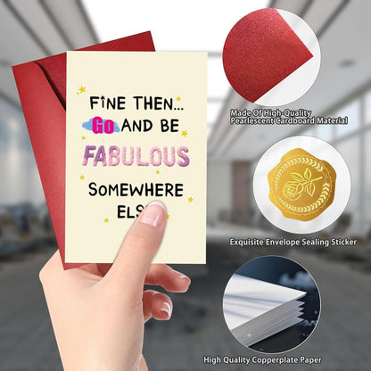 Funny Leaving Card for Coworkers, Humorous Farewell Cards for Coworkers Friend