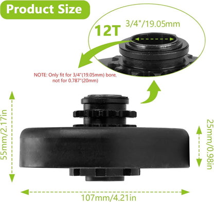 Go Kart Clutch for 2-6.5HP Engine 3/4" Bore 12T with 35 Chain Centrifugal Clutch