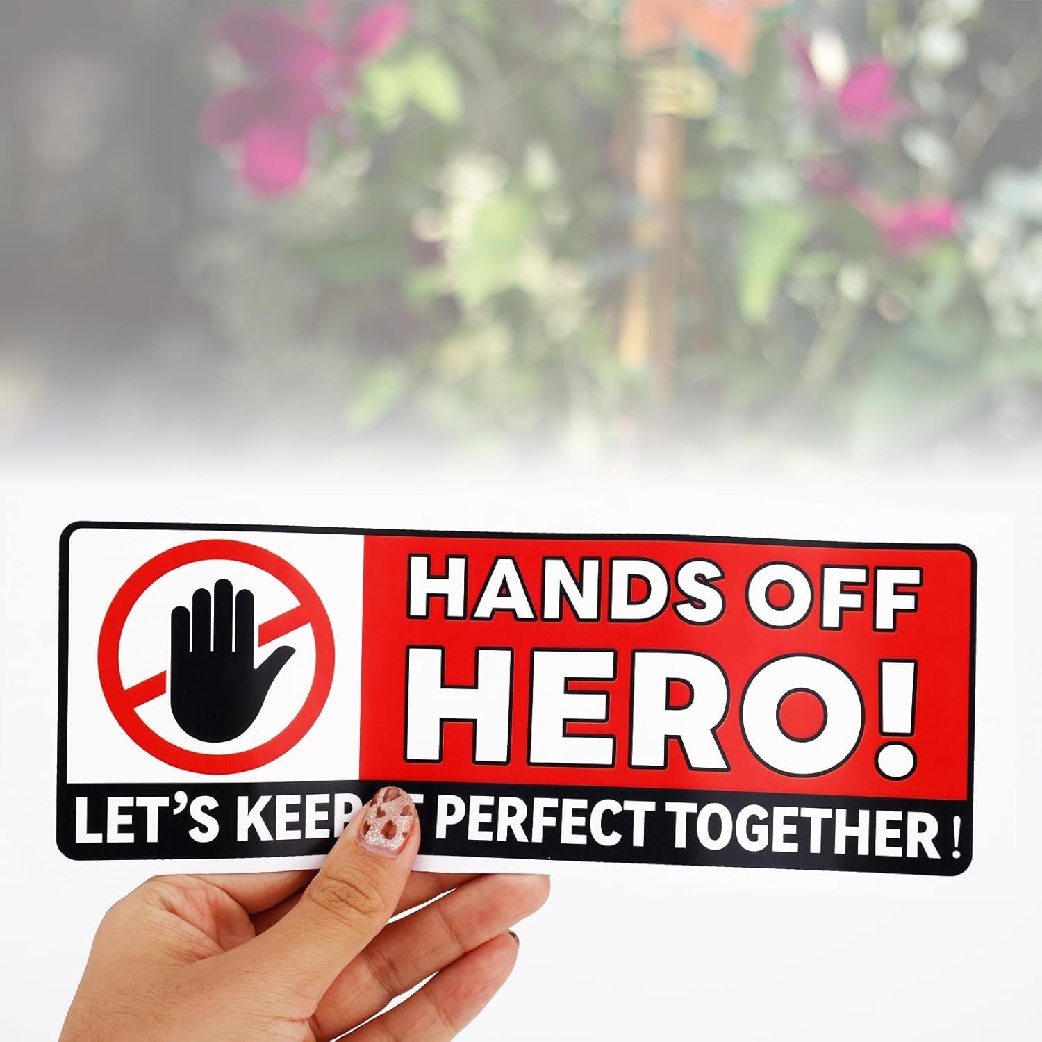 10pcs Do Not Touch Stickers 8.66x3.15in Vinyl Self-Adhesive Do Not Touch Warning