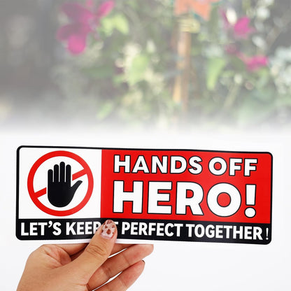 10pcs Do Not Touch Stickers 8.66x3.15in Vinyl Self-Adhesive Do Not Touch Warning