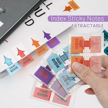 500pcs Sign Here Post It Flags, 10 Sets Post It Sign Here Flags, Index Tabs Post