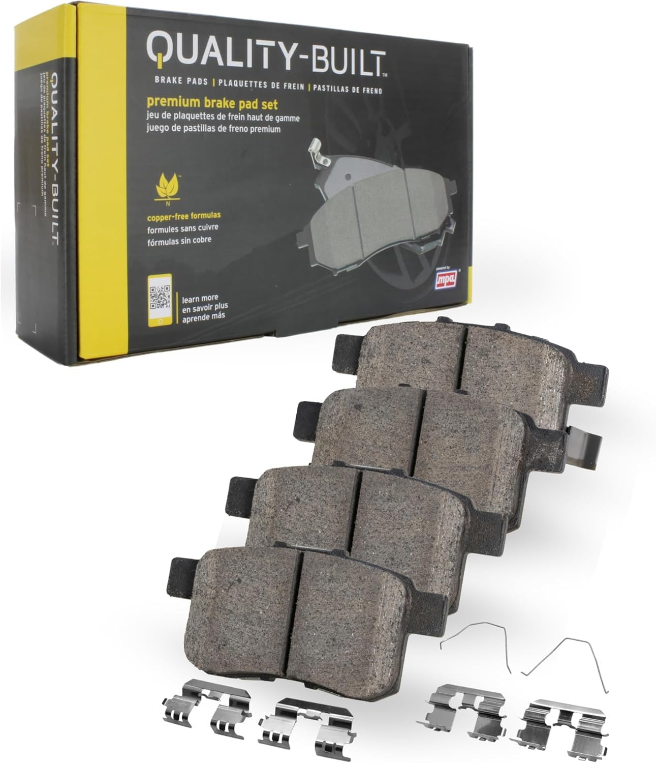 Front Ceramic Brake Pads, Premium 1001-1184AC with 2010-2023 Lexus/Toyota
