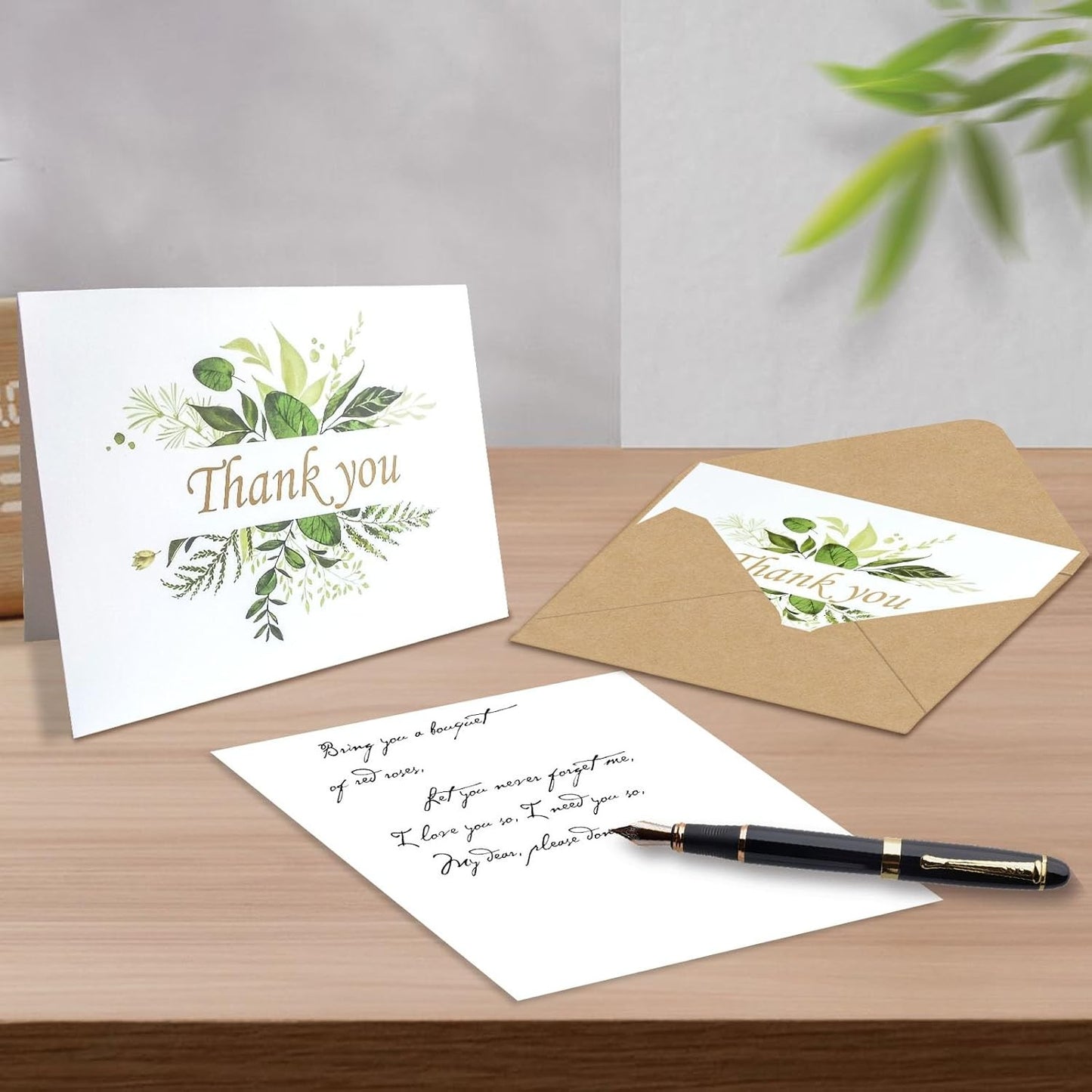 30-Pack Floral Thank You Cards, Includes Envelopes & Stickers for Multiple