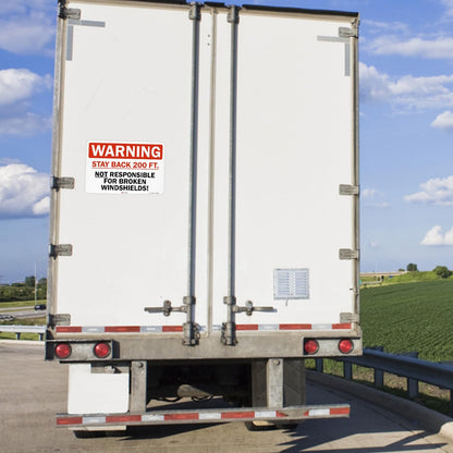 S-9933-RE-12x18-D1 Warning - Stay Back 200 Ft, Not Responsible 12" x 18" 3M