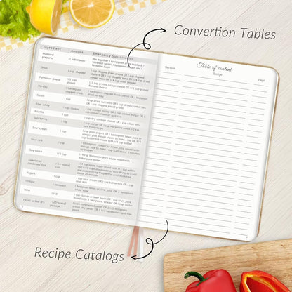 Blank Recipe Book to Write in Your Own Recipes, A5 Blank Recipe Book, Hardcover