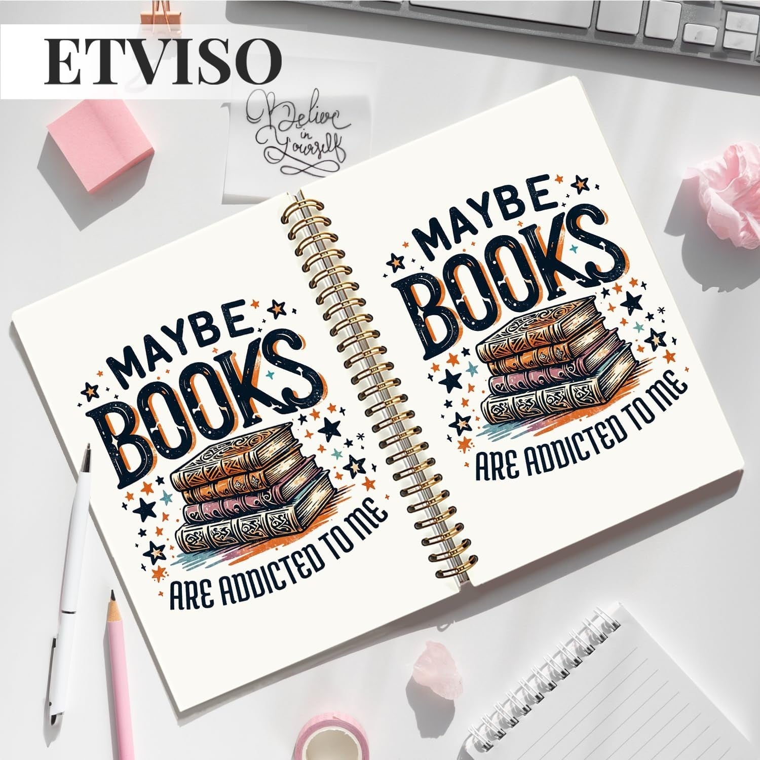 Vintage Nostalgic Book Notebook Gifts for Book Lovers Women Journal 5.5x8.3 Inch