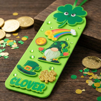 36 Sets St Patricks Day Crafts for Kids Foam DIY Bookmarks Ornaments Craft Kits