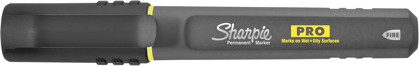 Pro Permanent Markers, Fine Point, Assorted Colors, 4 Count Built Jobsite Tough