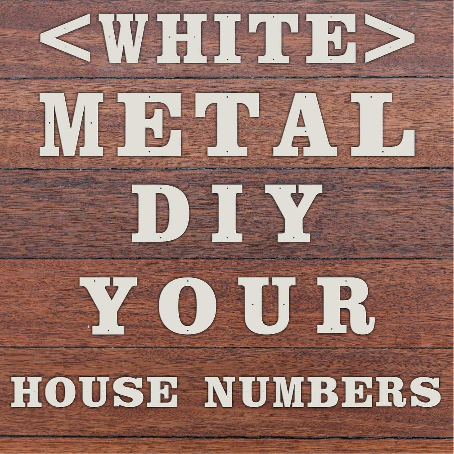 White Metal Address Letters & Numbers, Outdoor Use for Home, Mailbox & Office