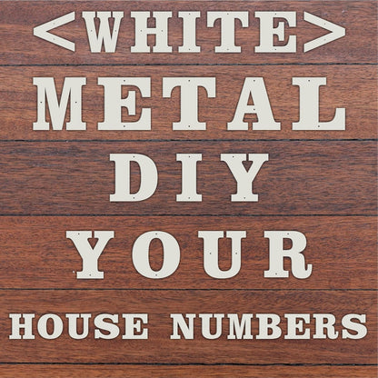 White Metal Address Letters & Numbers, Outdoor Use for Home, Mailbox & Office