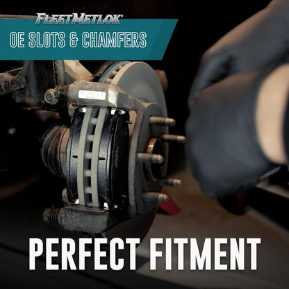 Fleet Metlok MKD1680FM Semi-Metallic Front Brake Pads for Ford F-250 Super Duty
