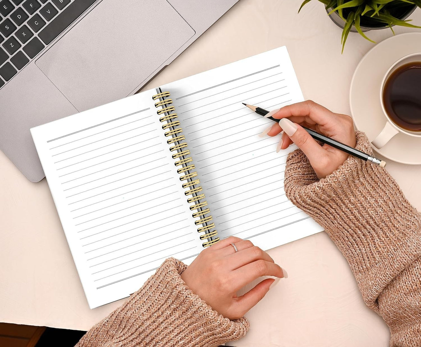 5.5×8.3" Spiral Mental Health Journal, Ruled Notebook, Gift for Women