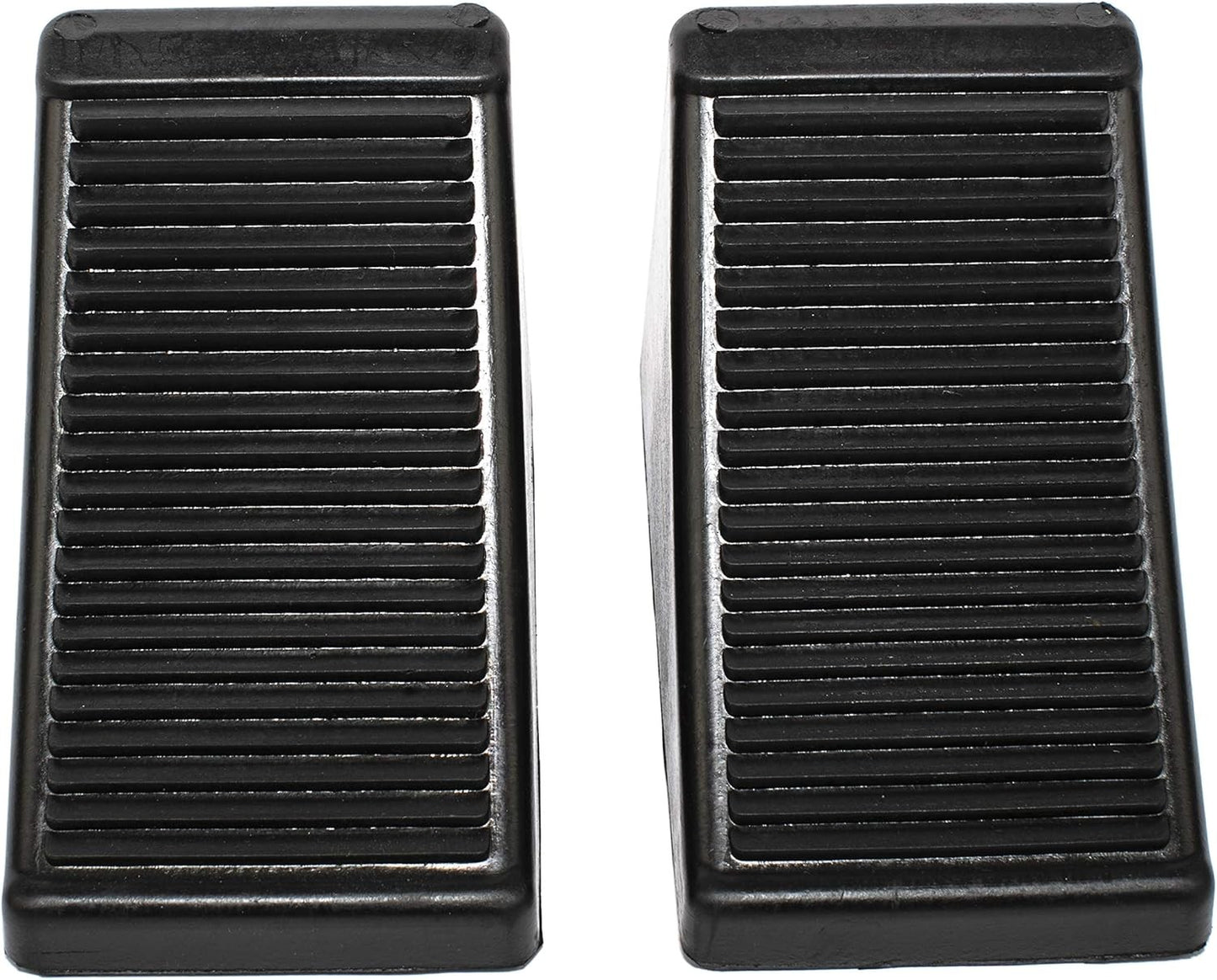 50011 Heavy-Duty Rubber Wheel Chocks with Eyebolt, Anti-Slip Design 2 Pack