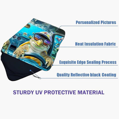 Sea Turtles Car Windshield Sun Shade Foldable Sunshade Front Window Cover