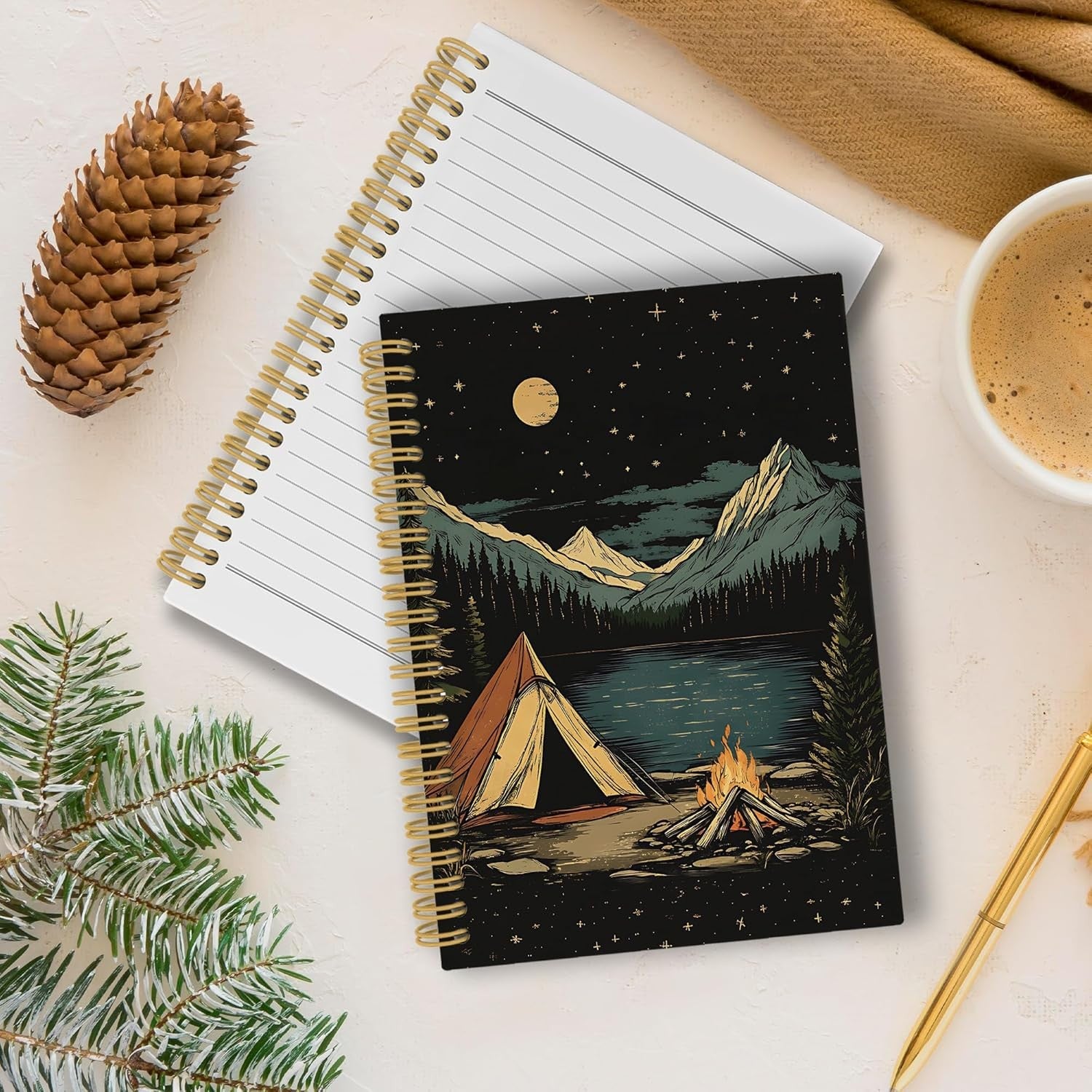 Camping Journal Notebook - Summer Hiking Adventure Notebooks College 5.5"x8.3"