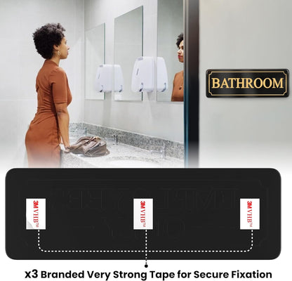 Bathroom Door Signs for Home Office and Business - Restroom Sign cute bathroom