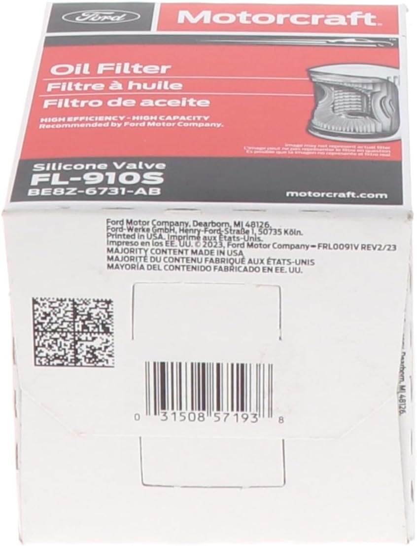 Engine Oil Filter FL910S 04-910S BE8Z-6731-AB