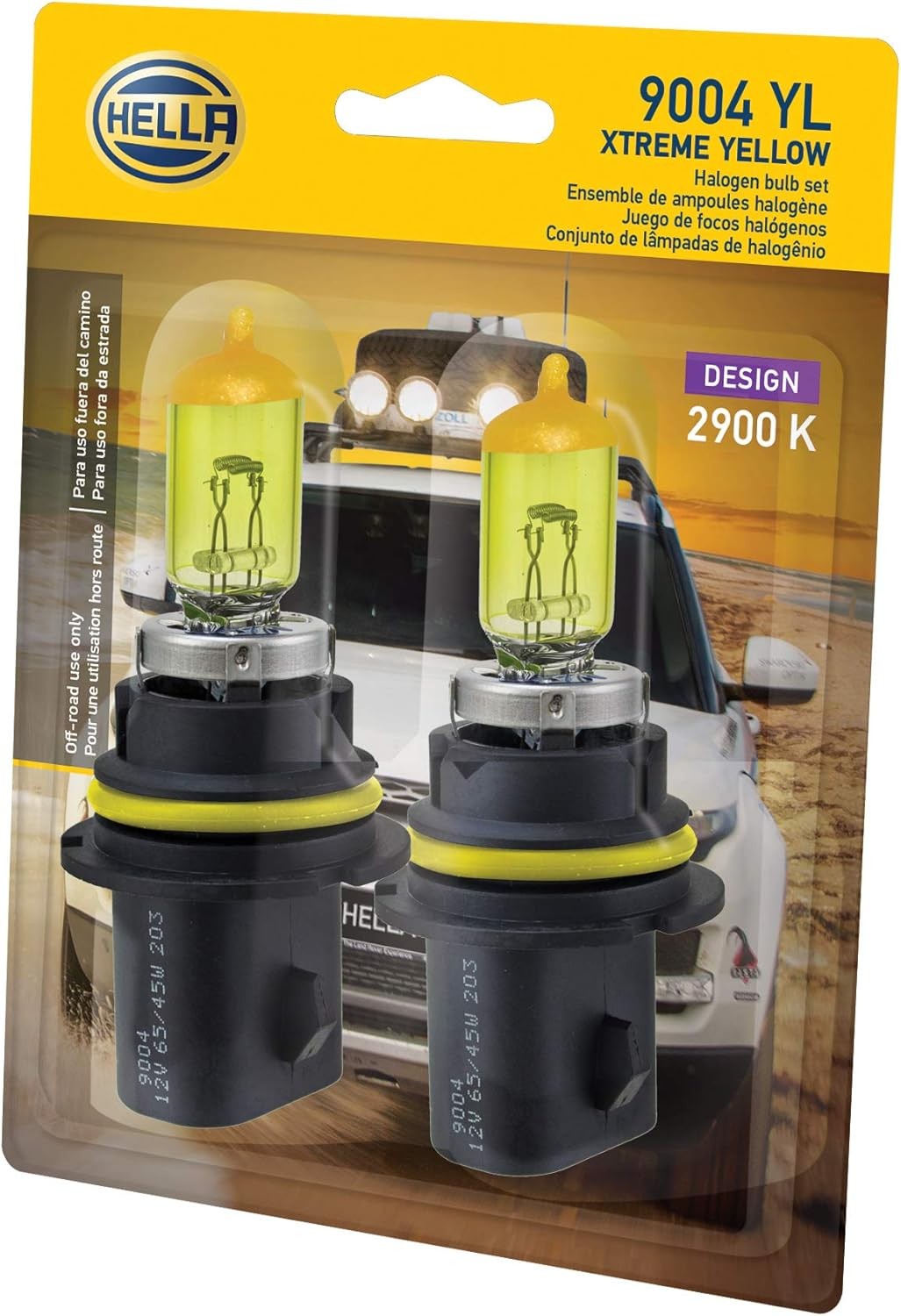 9004 YL Twin Blister Xtreme Yellow Bulb (12V 65/45W), 2 Pack