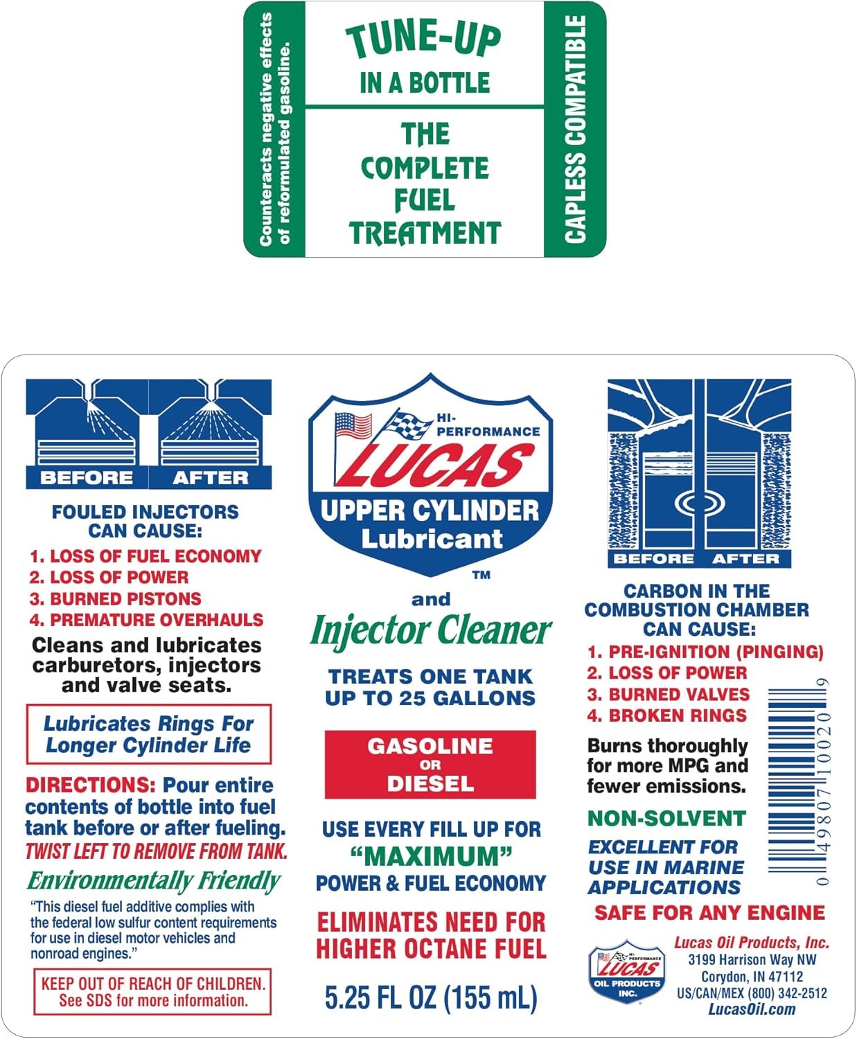 10020 Upper Cylinder Lube/Fuel Treatment - 5.25 fl oz.