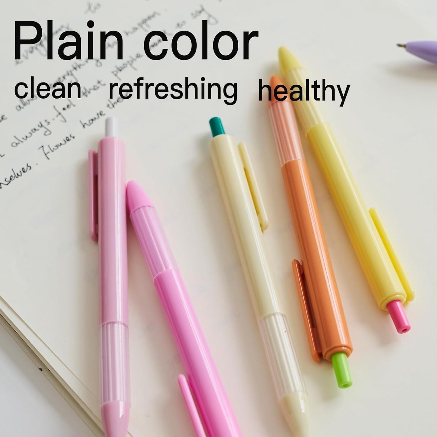 12pcs 1.0mm Blue Ink Pens Smooth Writing Ballpoint & Semi Gel Pens Soft Silicone
