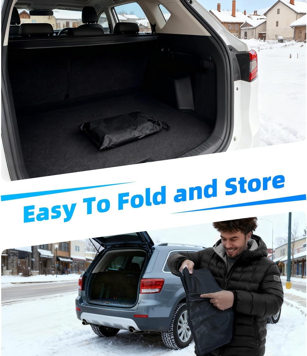 [2026 Upgraded] Car Windshield Cover for Ice and Snow [700D Waterproof Fabric]
