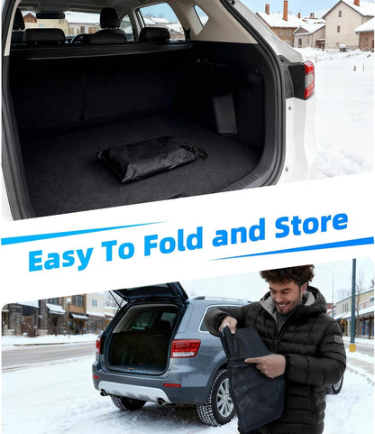 [2026 Upgraded] Car Windshield Cover for Ice and Snow [700D Waterproof Fabric]