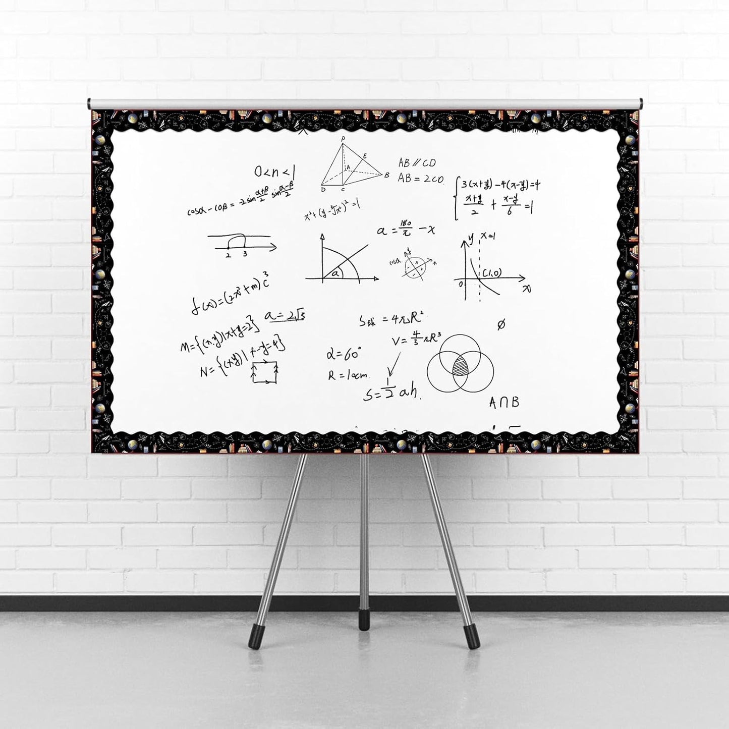12pcs Magnetic Bulletin Board Borders 11.81x1.97in Blackboards Chalk Style