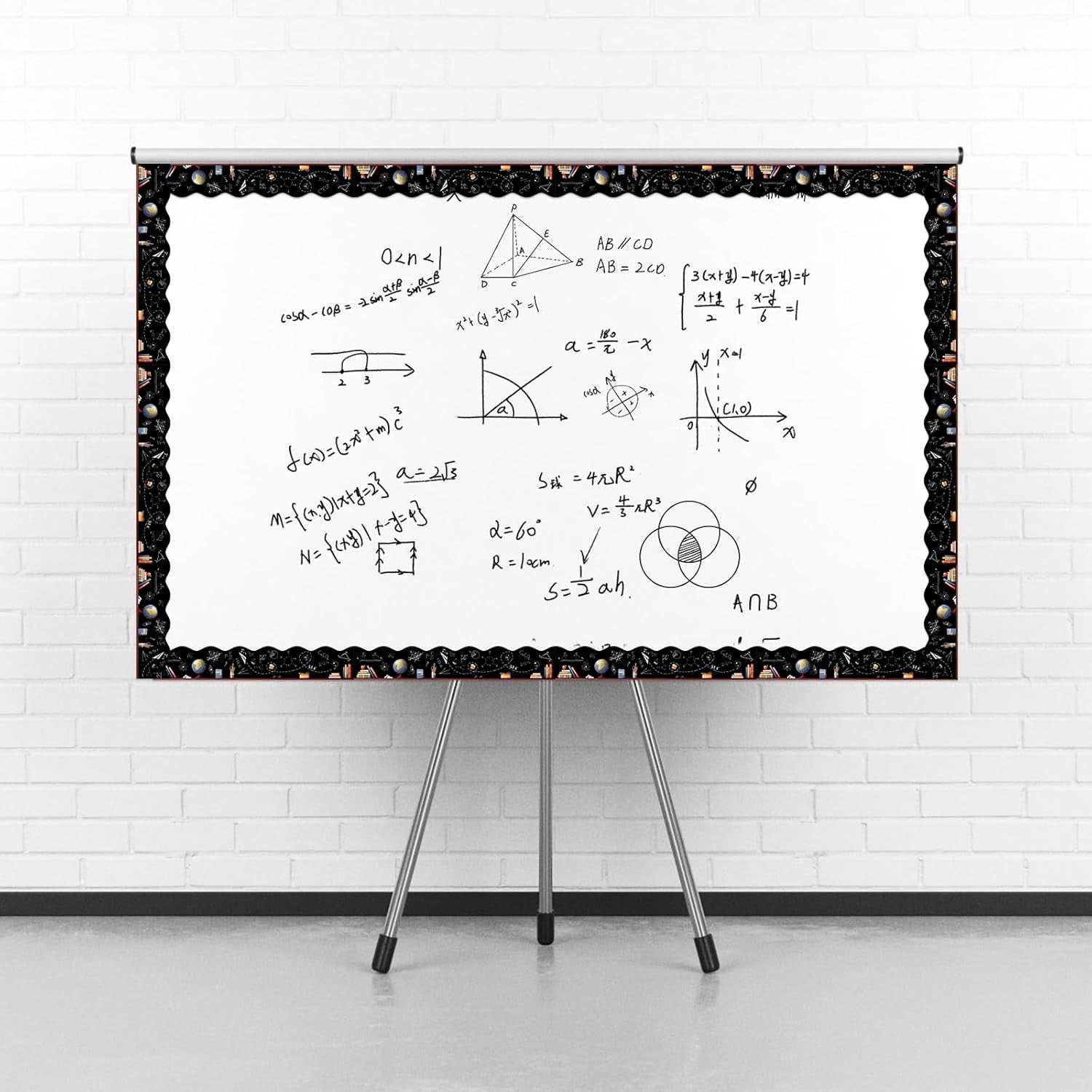12pcs Magnetic Bulletin Board Borders 11.81x1.97in Blackboards Chalk Style