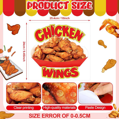 Chicken Concession Die Cut Stickers Restaurant Food Truck Die Cut Vinyl Chicken