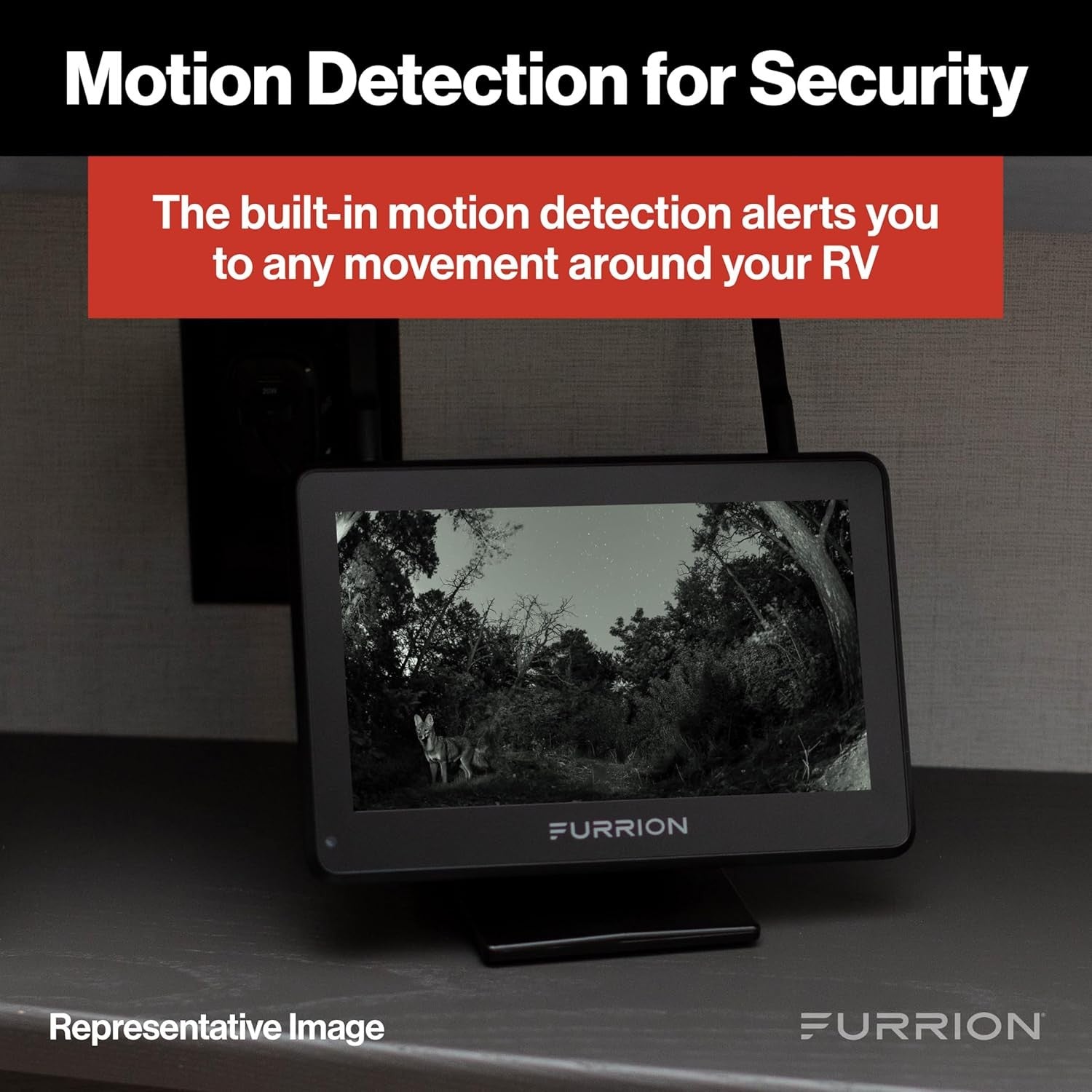 Vision S+ RV Backup Camera System – Sharkfin Wireless Camera, 1080p HD 140° Wide