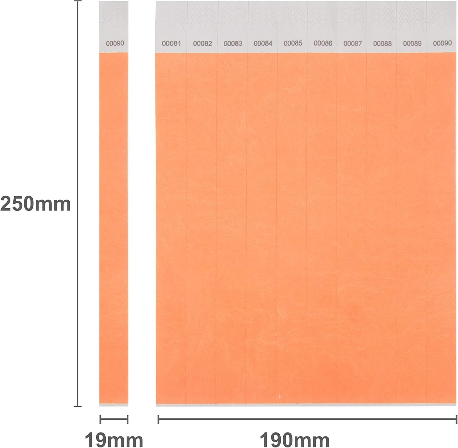 500 Pcs Wristbands Waterproof Tearproof Wrist Straps Admission Bracelets Tickets