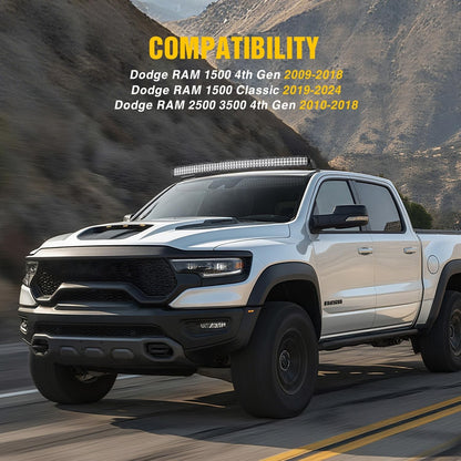 52 inch Curved LED Light Bar Bracket Mounting Upper Windshield Roof Cab Brackets