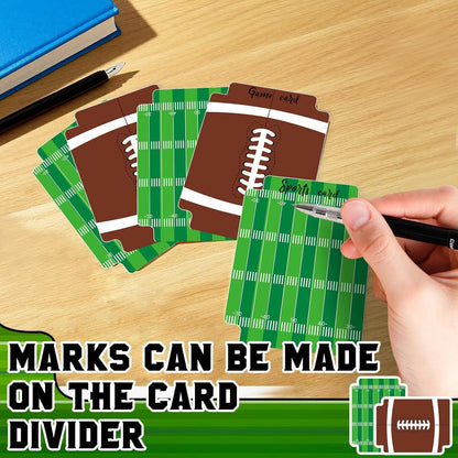 50 Pack Plastic Tabbed Football Card Dividers, Sports Trading Card Separators