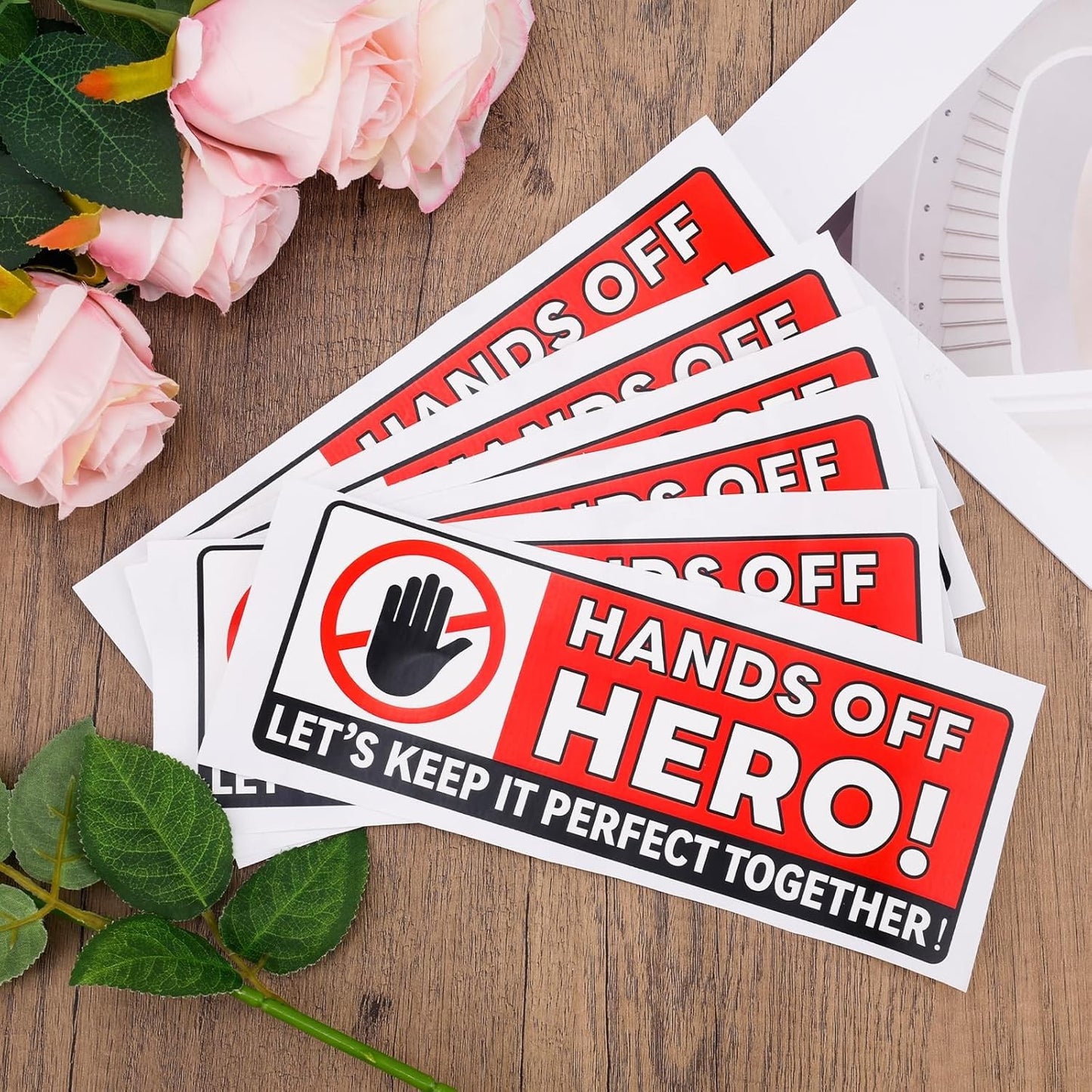 10pcs Do Not Touch Stickers 8.66x3.15in Vinyl Self-Adhesive Do Not Touch Warning
