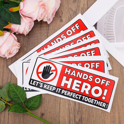 10pcs Do Not Touch Stickers 8.66x3.15in Vinyl Self-Adhesive Do Not Touch Warning