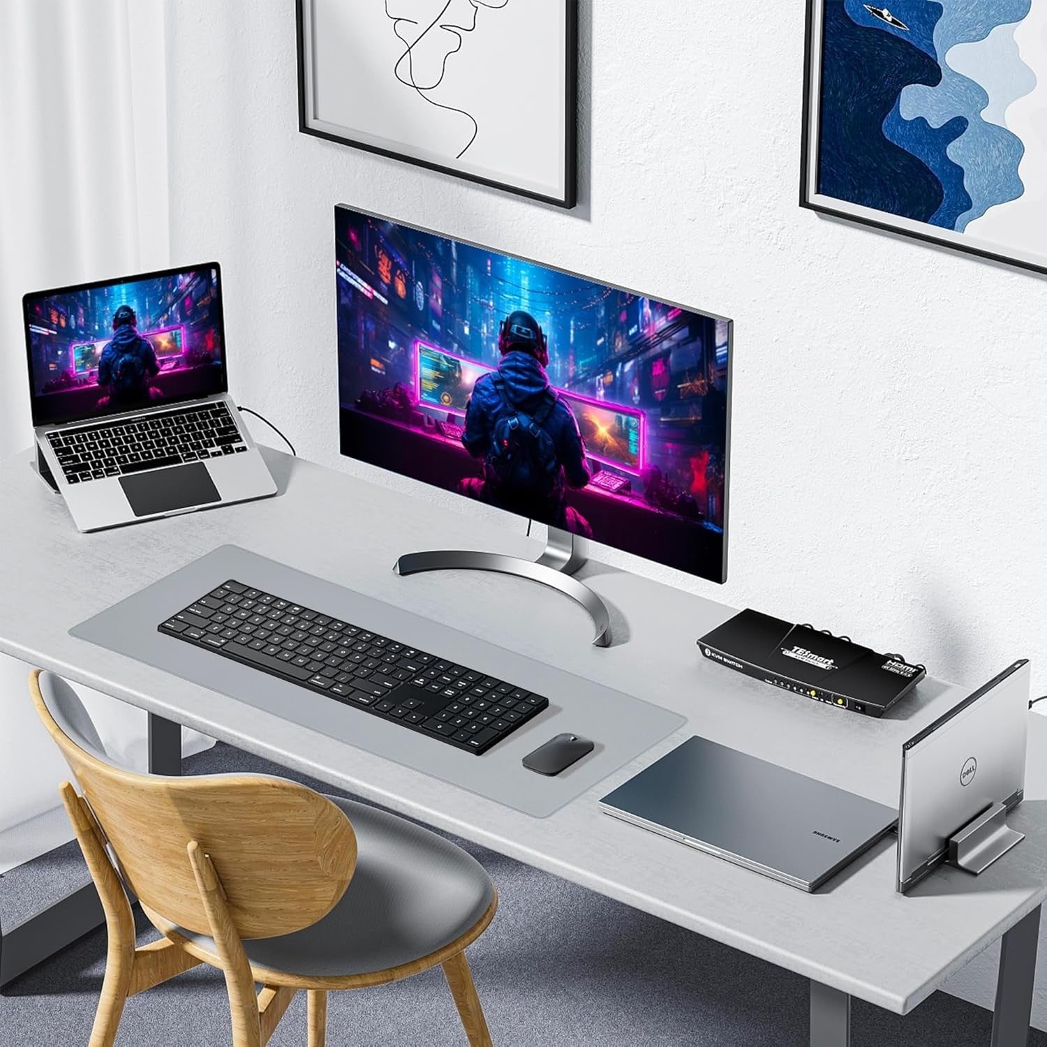 Waterproof Mouse Pad with Durable Stitched Edge, XL Gaming Keyboard Pad