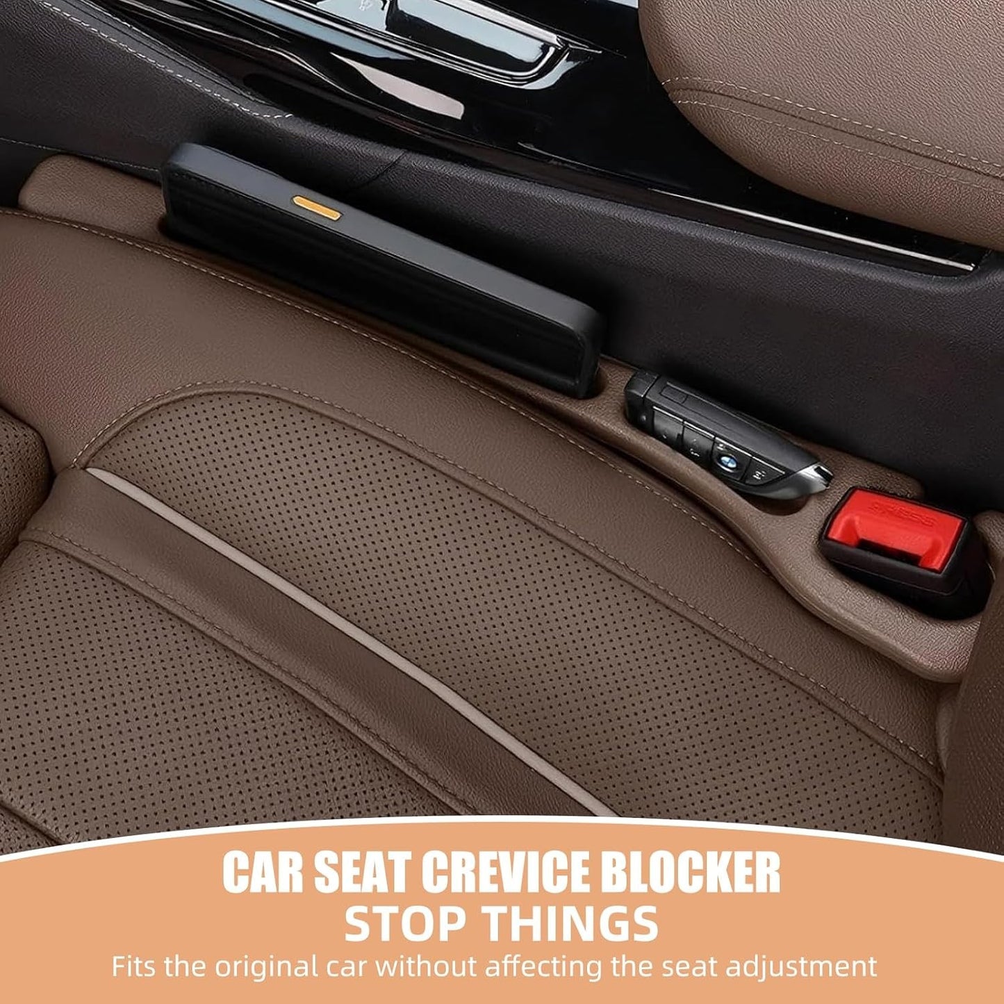 Car Seat Gap Filler Set of 2, Premium Interior Car Accessories, Multifunctional