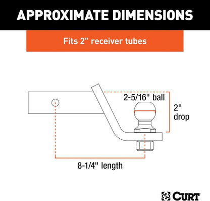 Manufacturing 45041 Class III 2" Loaded Ball Mount with 2-5/16" Ball