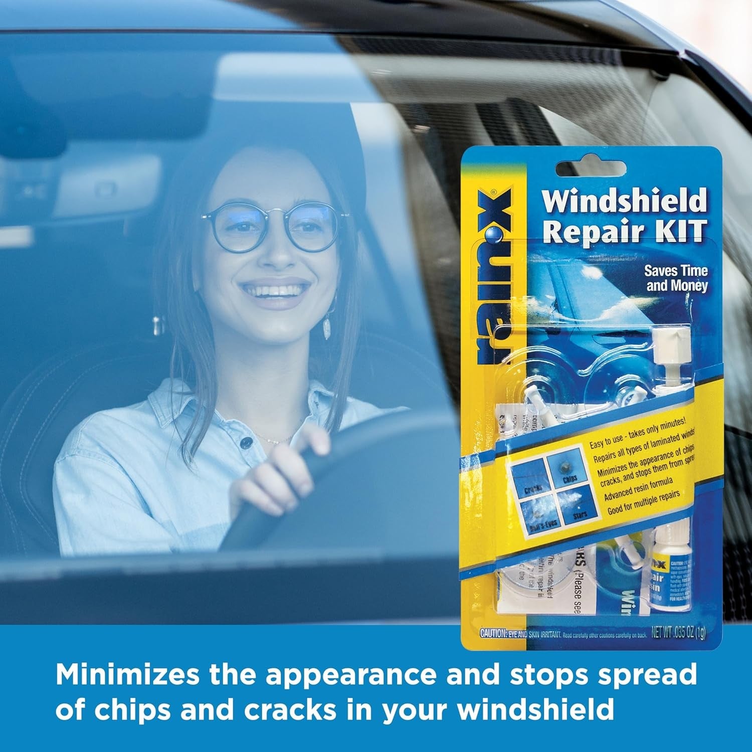 600001 Windshield Repair Kit Quick and Easy Durable Resin Based Windshield