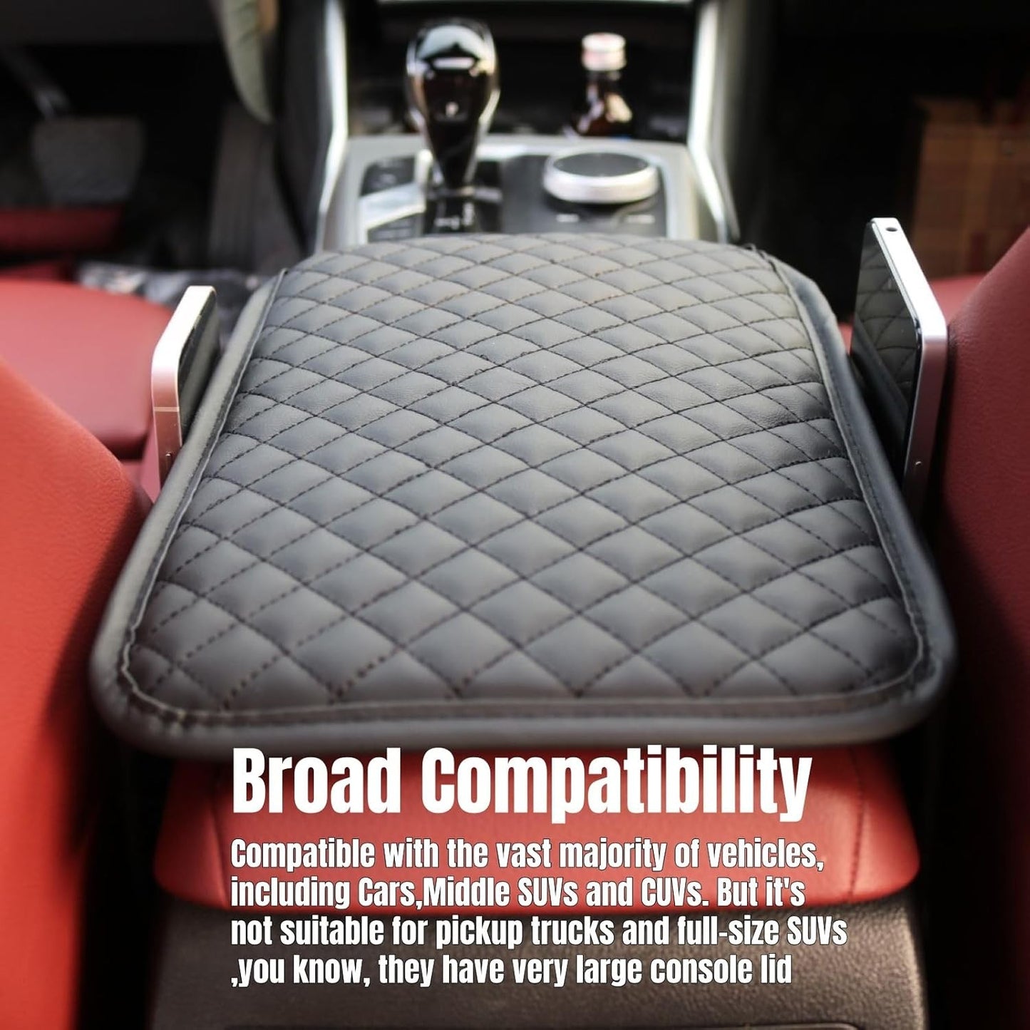 Comfortable Car Center Console Cushion Armrest Dog Cat Paws Protect Cover