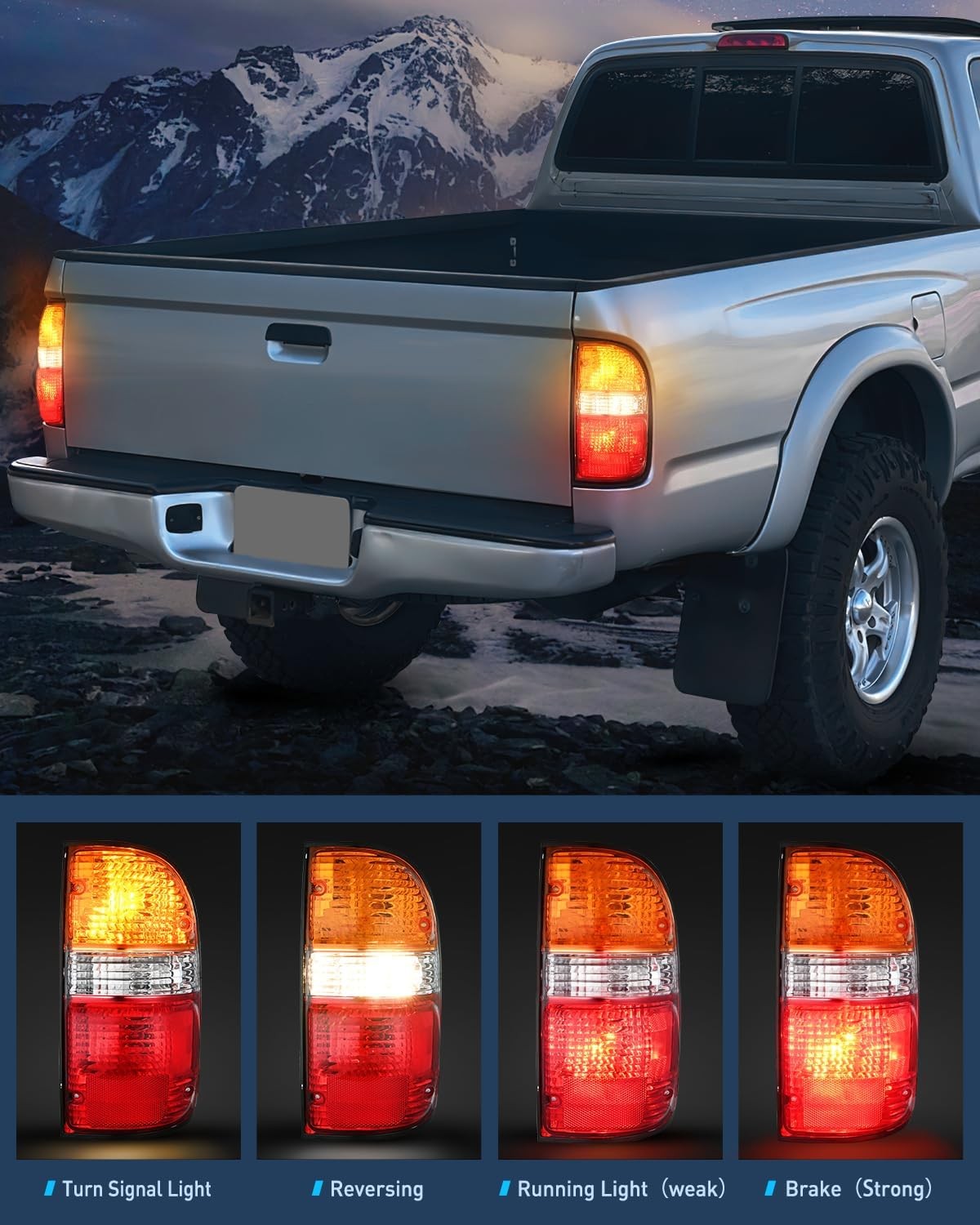 Taillight Assembly with 2001-2004 Toyota Tacoma Rear Lamp Replacement OE Style