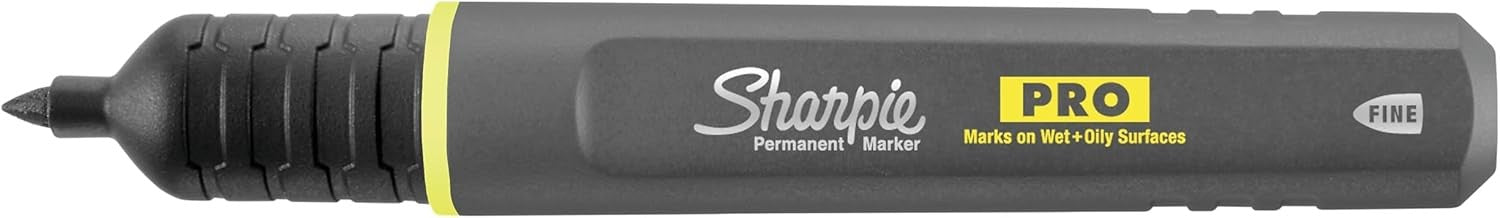 Pro Permanent Markers, Fine Point, Assorted Colors, 4 Count Built Jobsite Tough
