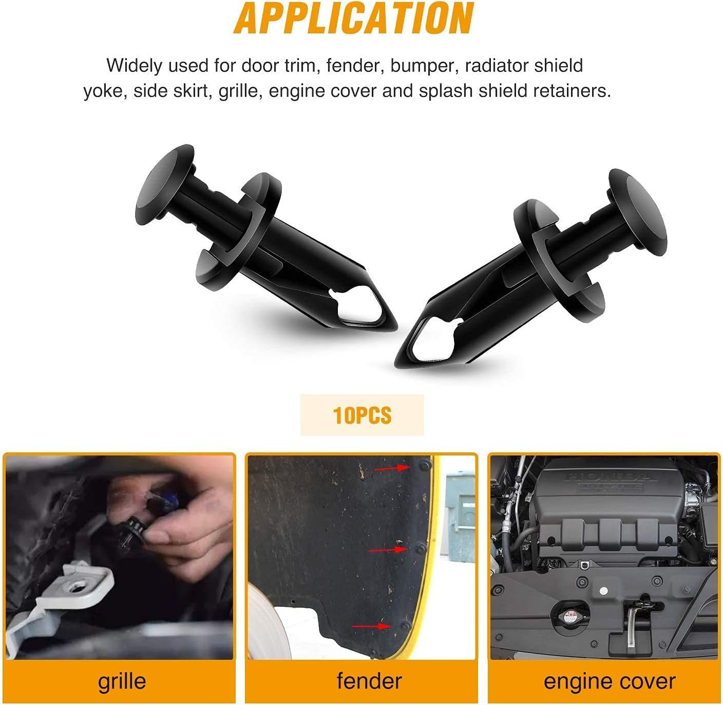 GRC-70 35PCS Engine Under Cover Splash Shield Guard Body Bolts Bumper Fender