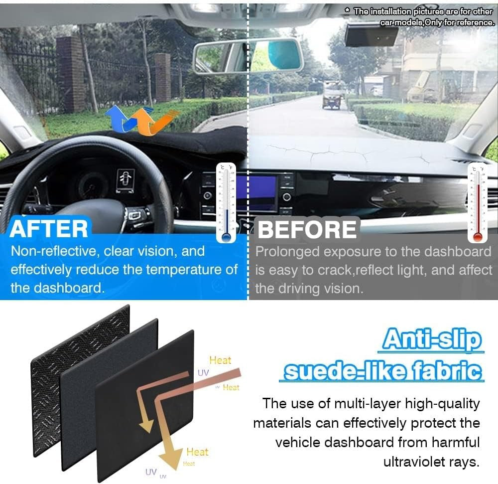 Suede Dashboard Cover for Ford Bronco Sport 2021-2025 Dash Board for Ford Bronco
