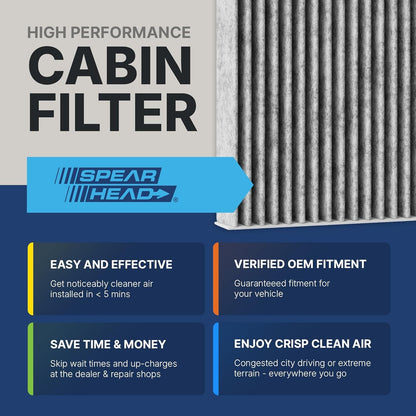 Odor Defense Breathe Easy AC & Heater Cabin Filter Fits Select 2016-2025 Toyota