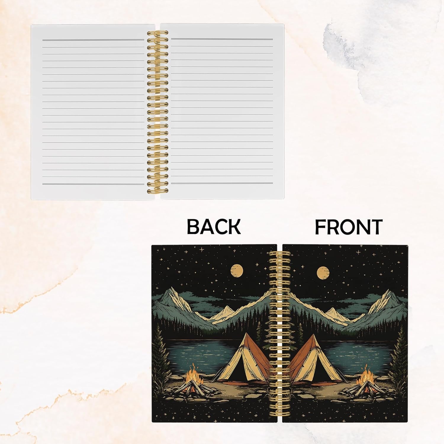 Camping Journal Notebook - Summer Hiking Adventure Notebooks College 5.5"x8.3"