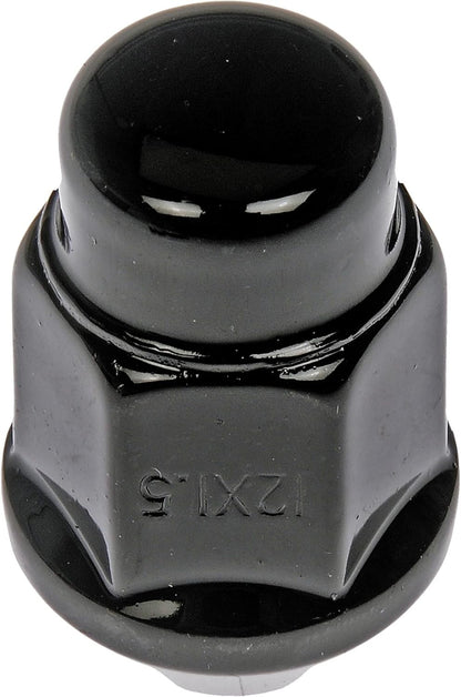 711-346 Black Chrome Acorn M12-1.50 Compatible with Select Models, 20 Pack