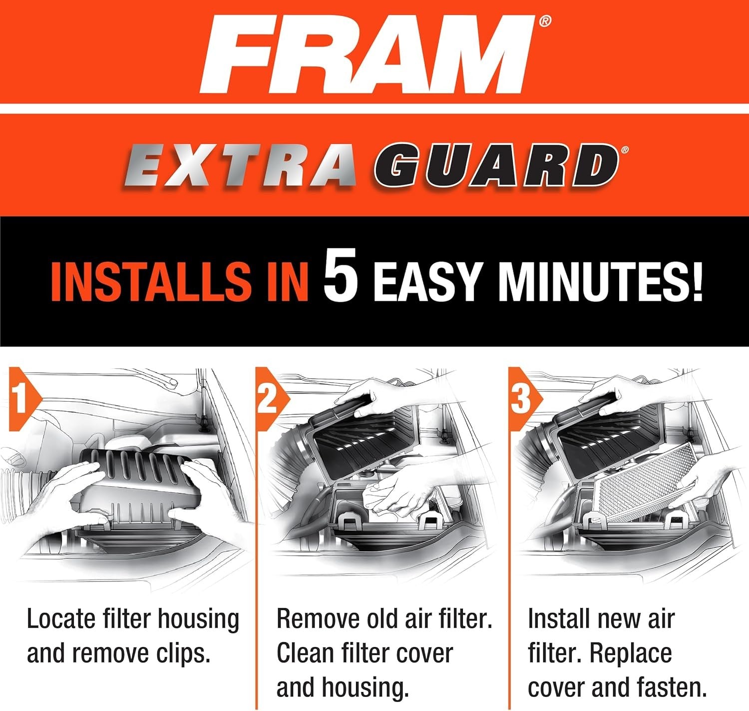 Extra Guard CA10755 Replacement Engine Air Filter for Select Lexus, Toyota, Jeep
